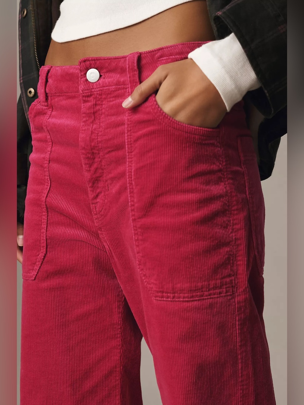 NWT Size 27 - Rylan Cotton High-Rise Flare Jeans Pilcro: Corduroy (US$ 148) - Picture 5 of 16